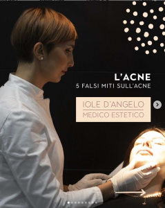 acne donna in carriera iole d'angelo